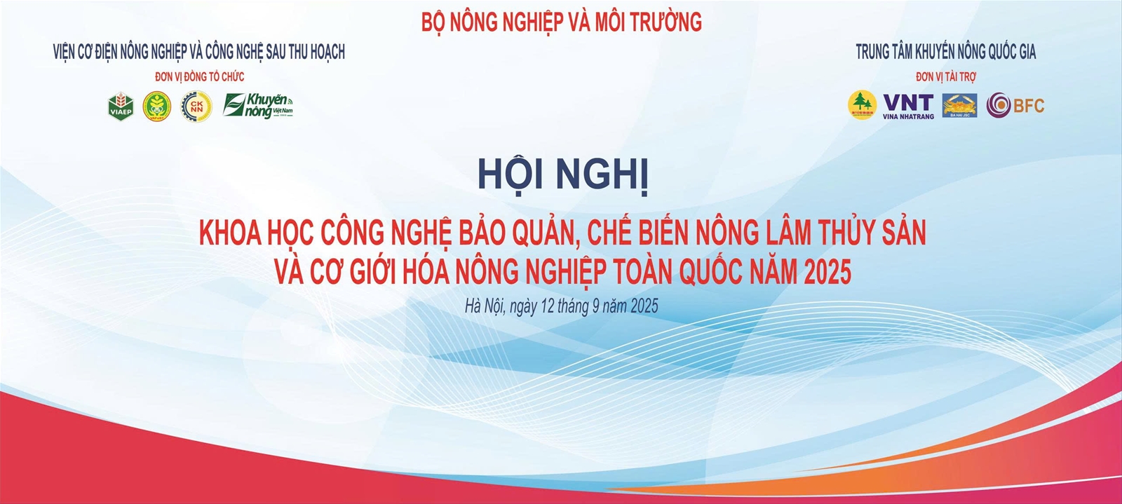 Hội nghị Khoa học công nghệ bảo quản, chế biến nông lâm thuỷ sản và cơ giới hoá nông nghiệp toàn quốc năm 2025